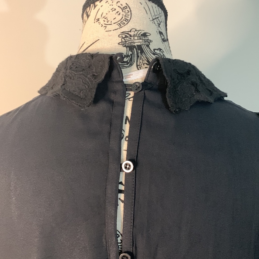 Free People Black Lacey top Size: S/P - Picture 6 of 12